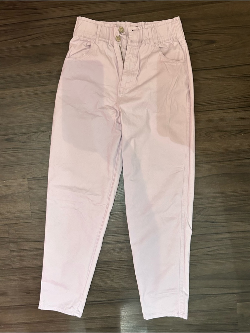 Light purple High-Waist Casual Pants small